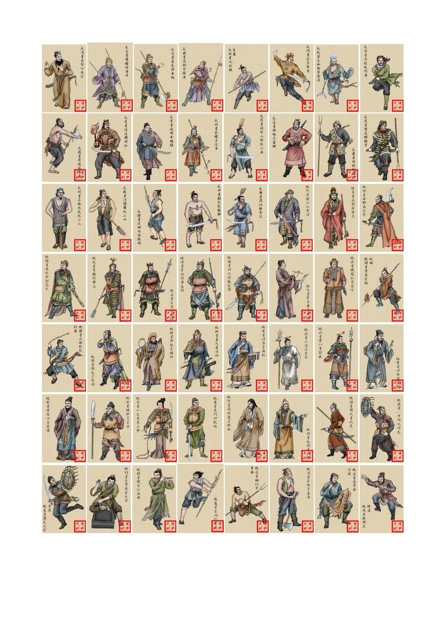 108好汉排名、108好汉排名