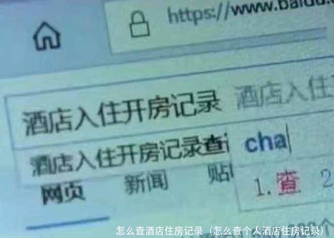 怎么查酒店住房记录(怎么查个人酒店住房记录)