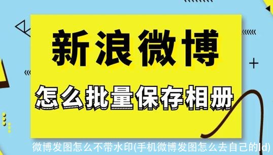 微博发图怎么不带水印(手机微博发图怎么去自己的Id)