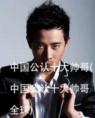 中国公认十大帅哥(中国公认十大帅哥 全球)