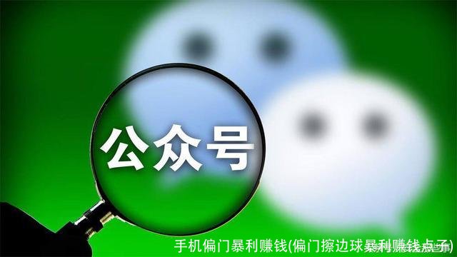 手机偏门暴利赚钱(偏门擦边球暴利赚钱点子)