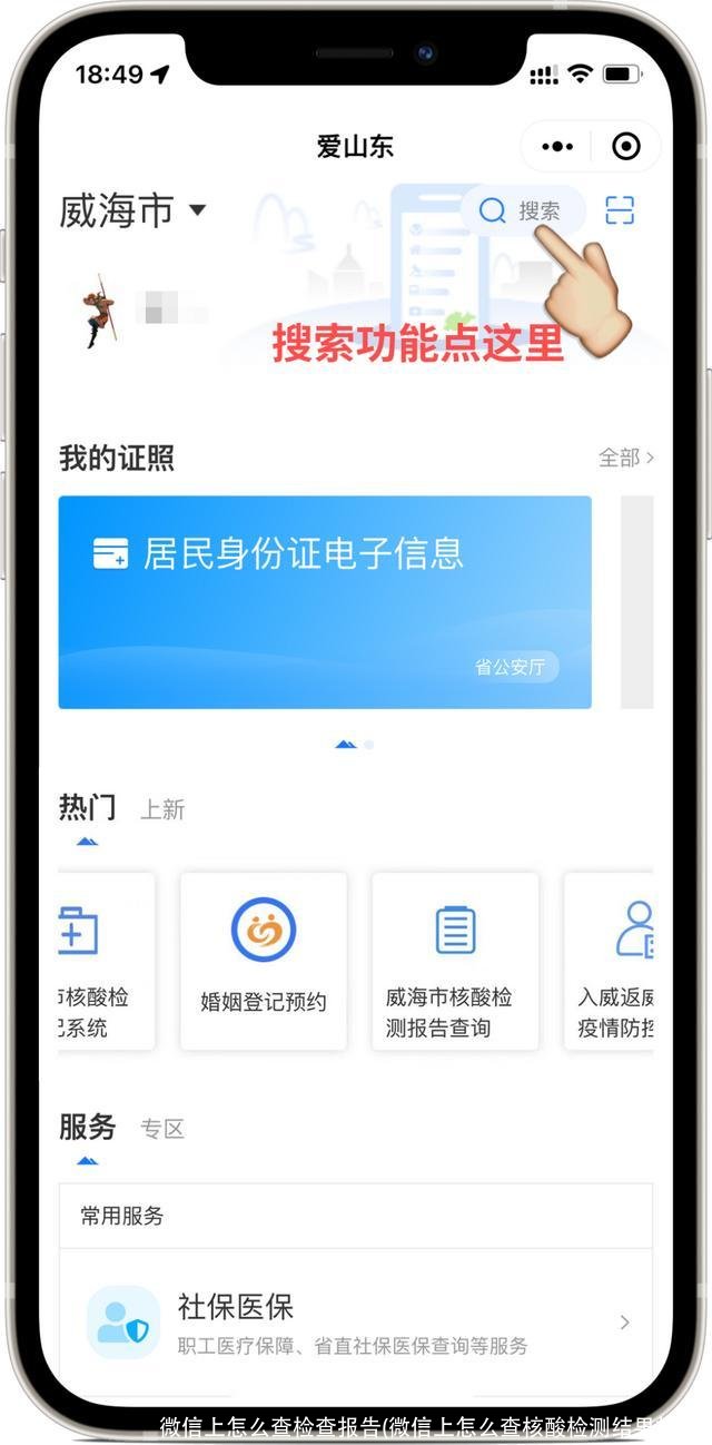 微信上怎么查检查报告(微信上怎么查核酸检测结果报告)