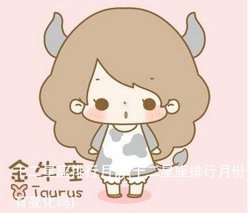 十二星座排行月份(十二星座排行月份有变化吗)