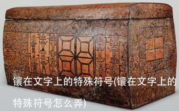 镶在文字上的特殊符号(镶在文字上的特殊符号怎么弄)