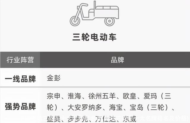中国电动三轮车十大名牌排名榜(电动三轮车十大名牌排名及价格)