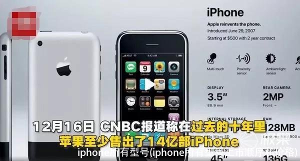iphone所有型号(iphone所有型号上市顺序和价格)