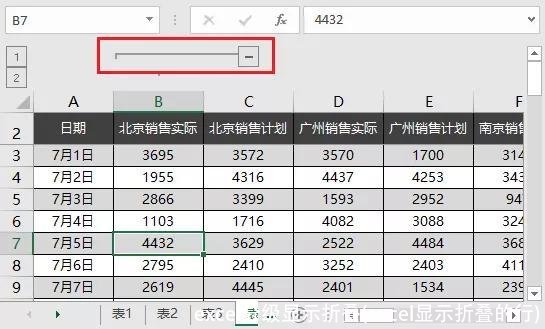 excel分级显示折叠(excel显示折叠的行)