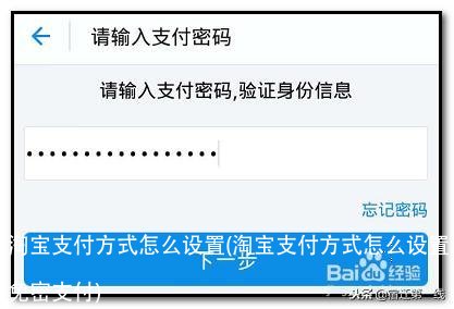 淘宝支付方式怎么设置(淘宝支付方式怎么设置免密支付)