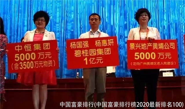 中国富豪排行(中国富豪排行榜2020最新排名100)