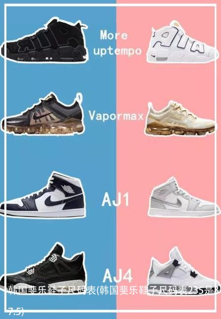 韩国斐乐鞋子尺码表(韩国斐乐鞋子尺码表235是37.5)