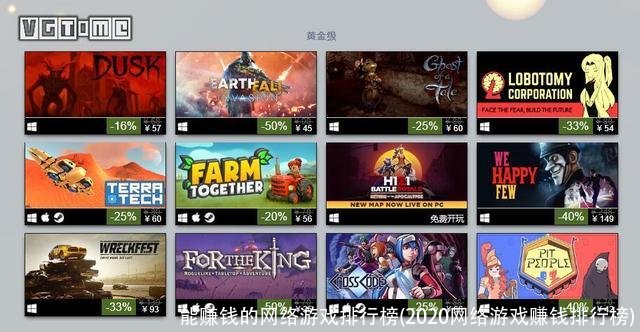 能赚钱的网络游戏排行榜(2020网络游戏赚钱排行榜)