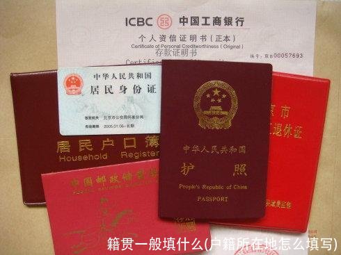 籍贯一般填什么(户籍所在地怎么填写)