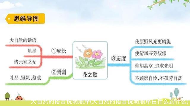 大自然的语言说明顺序(大自然的语言说明顺序由什么到什么)