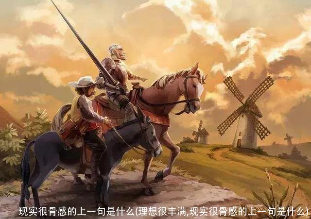 现实很骨感的上一句是什么(理想很丰满,现实很骨感的上一句是什么)