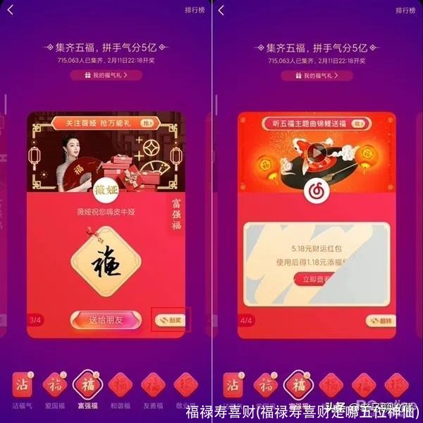 福禄寿喜财(福禄寿喜财是哪五位神仙)