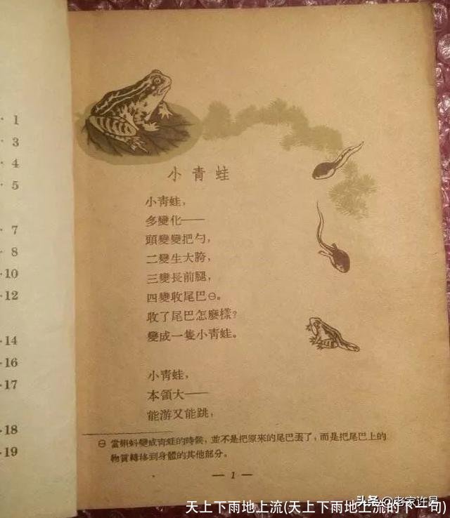 天上下雨地上流(天上下雨地上流的下一句)