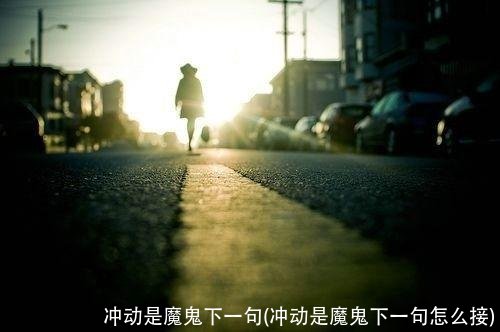 冲动是魔鬼下一句(冲动是魔鬼下一句怎么接)