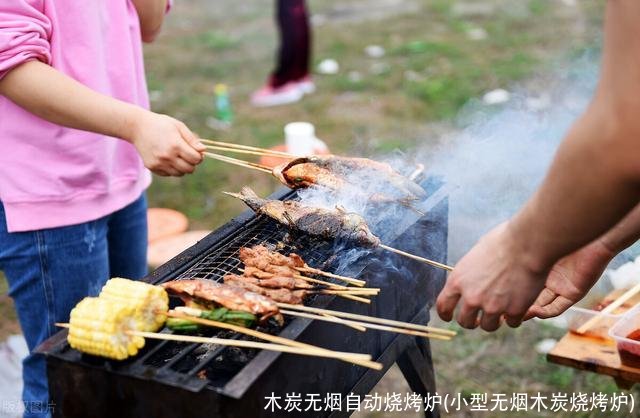 木炭无烟自动烧烤炉(小型无烟木炭烧烤炉)