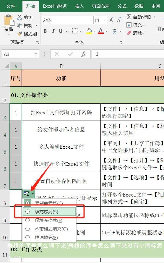 表格的序号怎么顺下来(表格的序号怎么顺下来没有小图标怎么弄)
