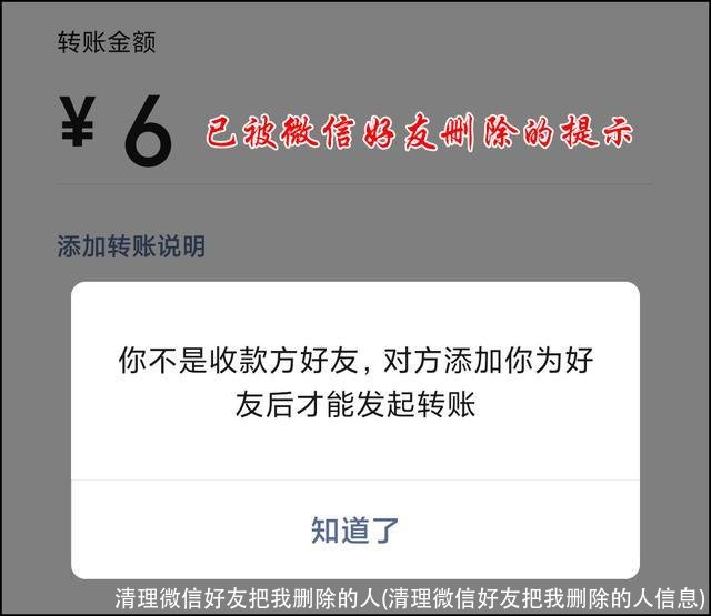 清理微信好友把我删除的人(清理微信好友把我删除的人信息)