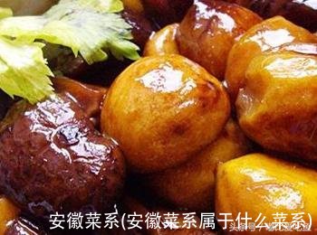 安徽菜系(安徽菜系属于什么菜系)