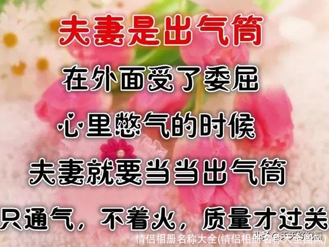 情侣相册名称大全(情侣相册名称大全国风)