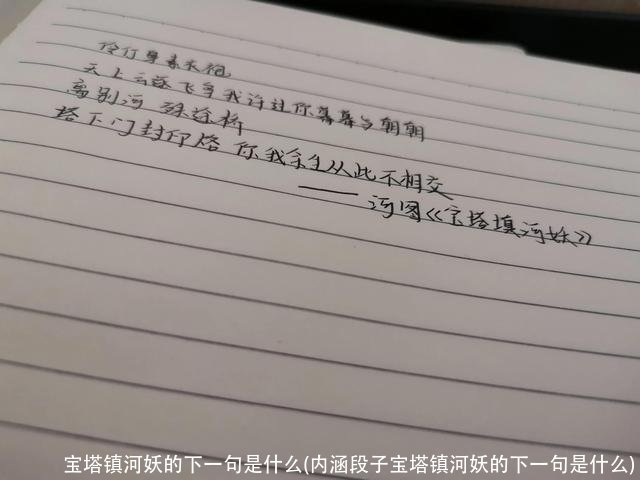 宝塔镇河妖的下一句是什么(内涵段子宝塔镇河妖的下一句是什么)