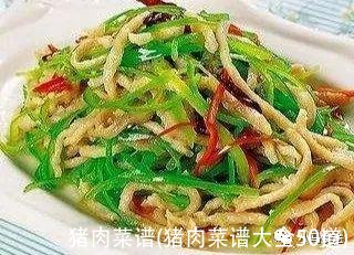 猪肉菜谱(猪肉菜谱大全50道)