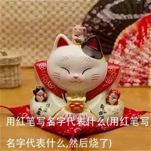 用红笔写名字代表什么(用红笔写名字代表什么,然后烧了)