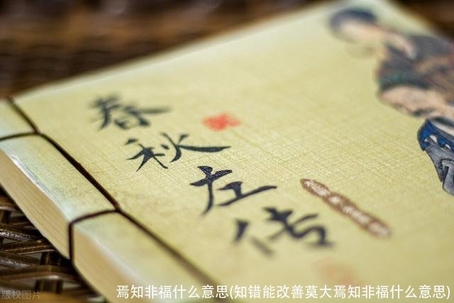 焉知非福什么意思(知错能改善莫大焉知非福什么意思)