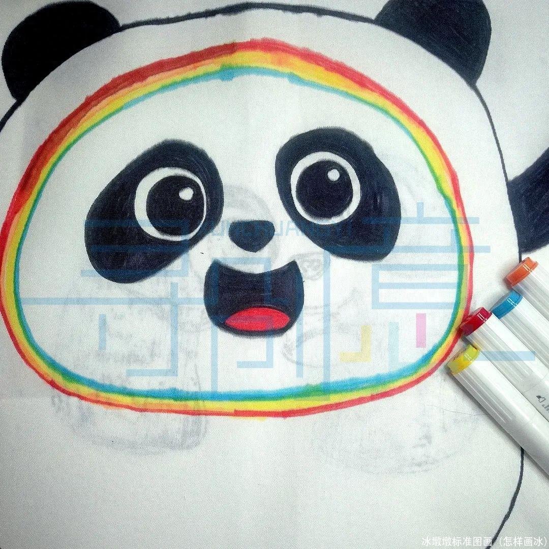 冰墩墩标准图画（怎样画冰）