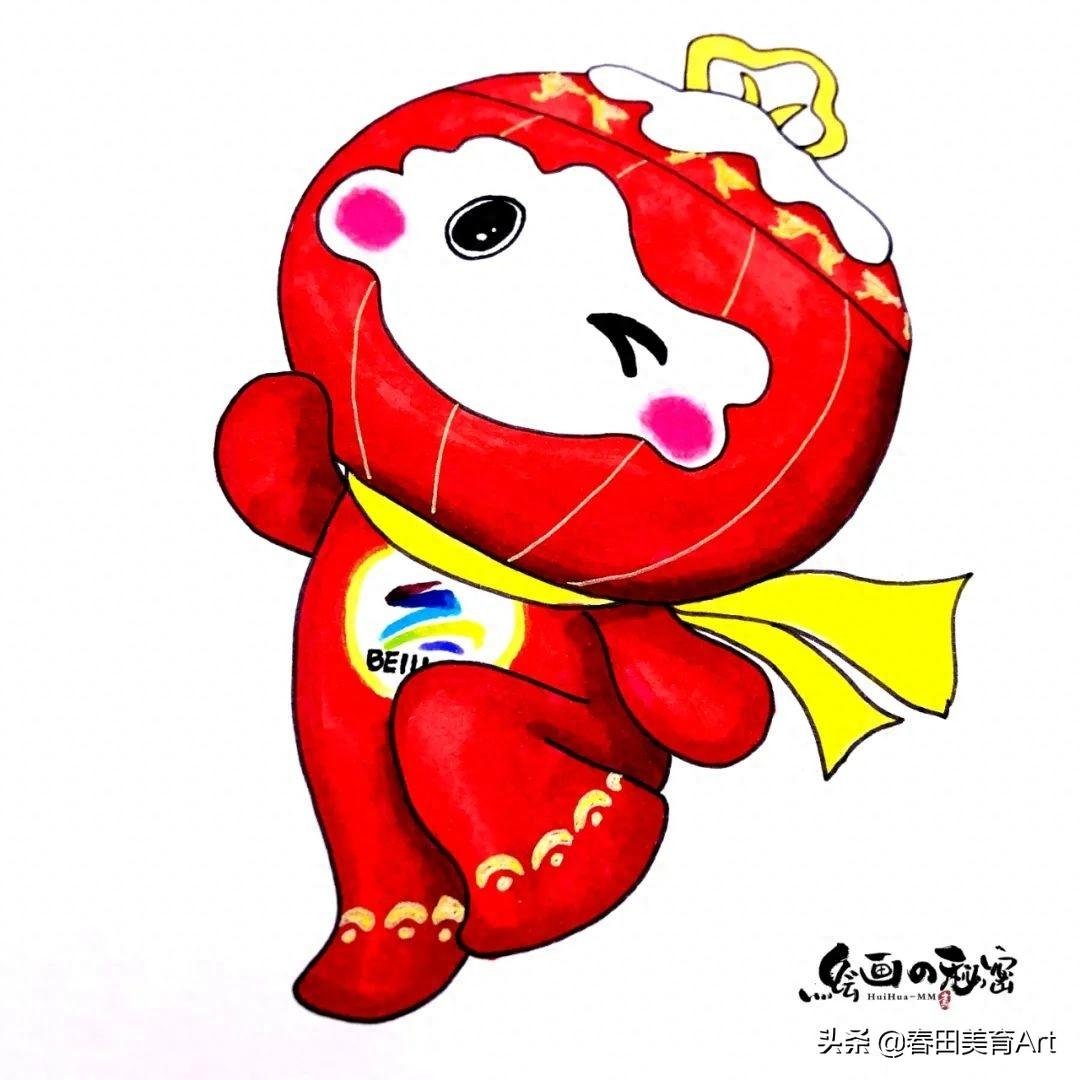 冰墩墩标准图画（怎样画冰）