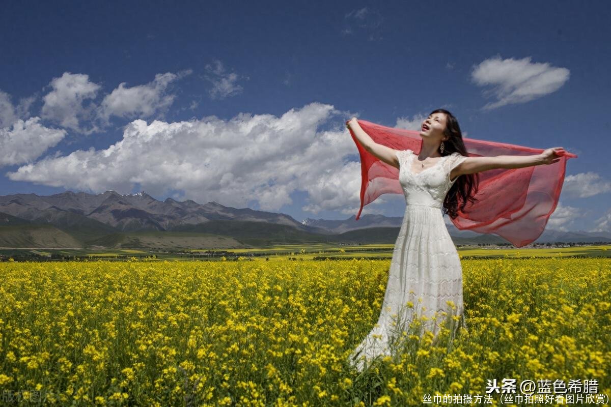 丝巾的拍摄方法(丝巾拍照好看图片欣赏)