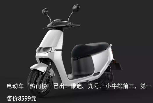 电动车“热门榜”已出！雅迪、九号、小牛排前三，第一售价8599元
