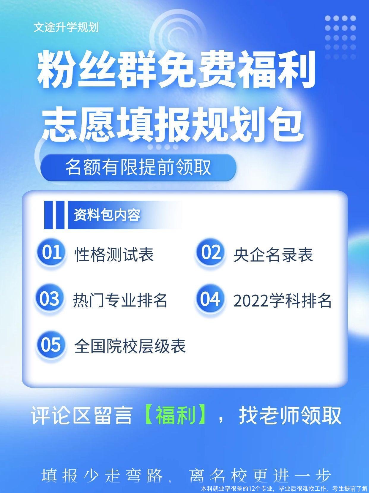本科就业率很差的12个专业，毕业后很难找工作，考生提前了解